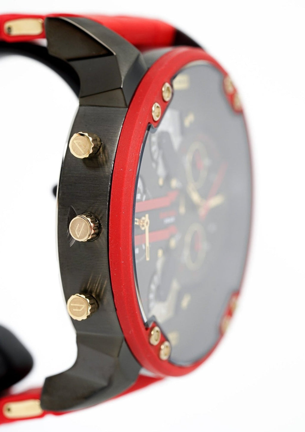 Diesel DZ7430 Mr. Daddy 2.0 Chronograph Men's Watch – Grey Dial & Red Rubber Strap